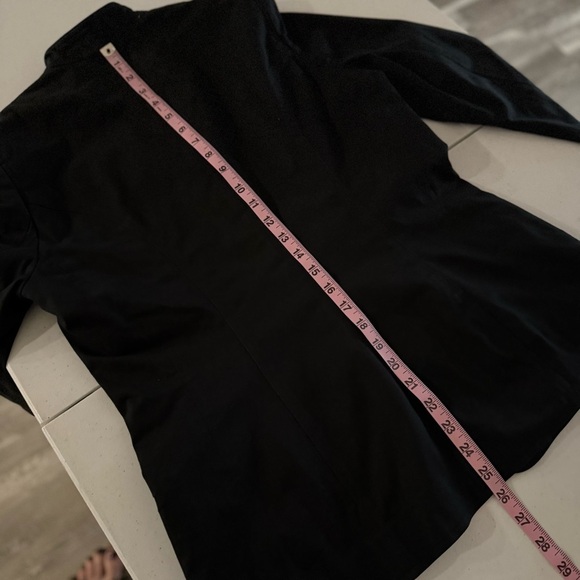 Lauren Ralph Lauren Jacket Cotton Blend Mandarin Collar Black Women’s Size 10P - Picture 16 of 16